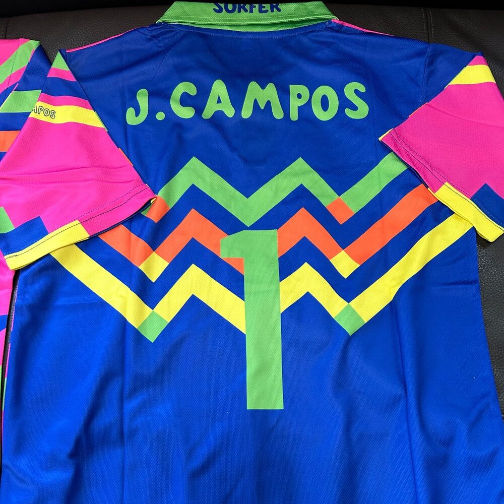 1990s MEXICO JORGE CAMPOS RETRO Nat'l Team Men's JERSEY Sz M,L,XL,2XL New w tags - Picture 3 of 7